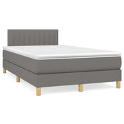 Krevet box spring s madracem LED tamnosivi 120 x 190 cm tkanina