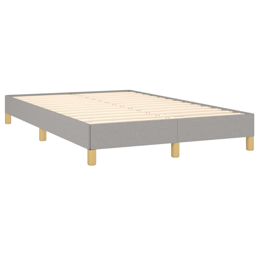Krevet s oprugama i madracem LED svjetlosivi 120x190 cm tkanina