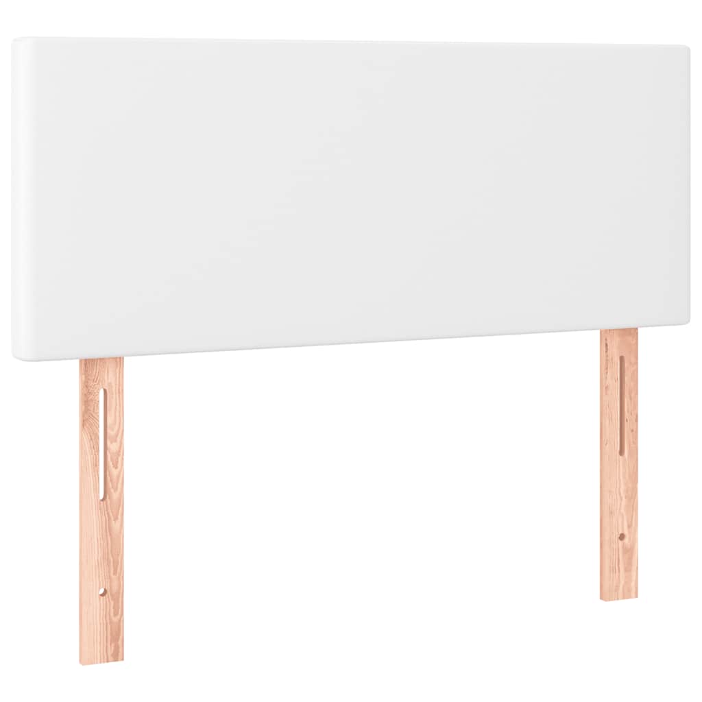 Krevet box spring s madracem LED bijeli 120x190 cm umjetna koža