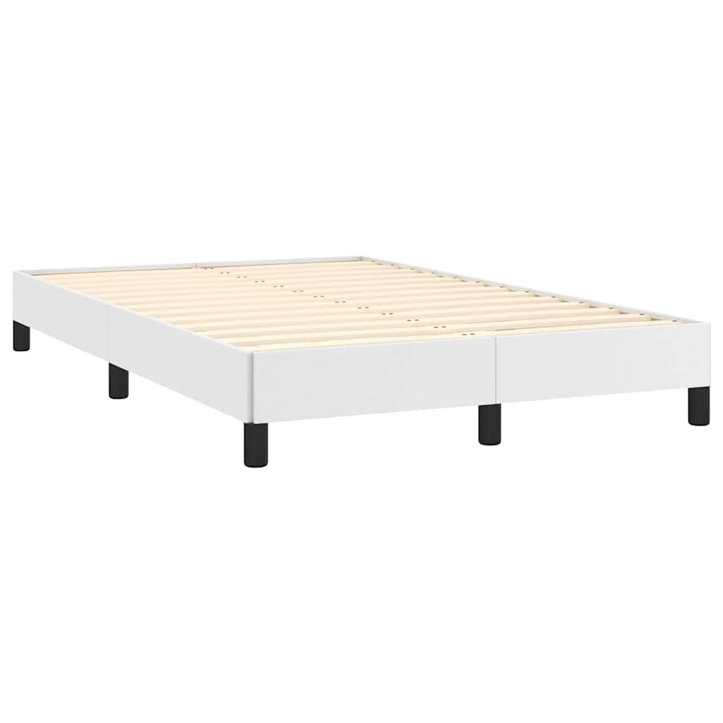 Krevet box spring s madracem LED bijeli 120x190 cm umjetna koža
