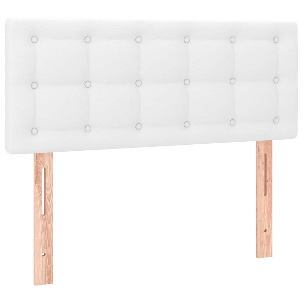 Krevet box spring s madracem LED bijeli 120x190 cm umjetna koža