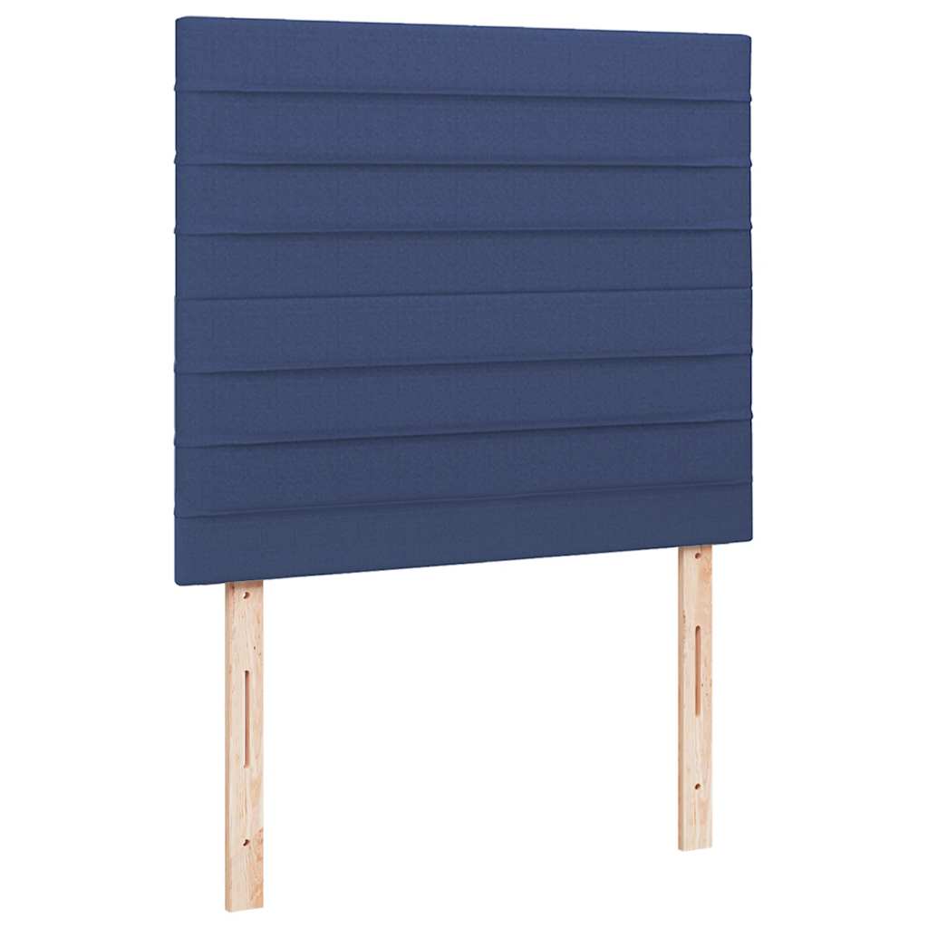 Krevet s oprugama i madracem LED plavi 120 x 190 cm od tkanine