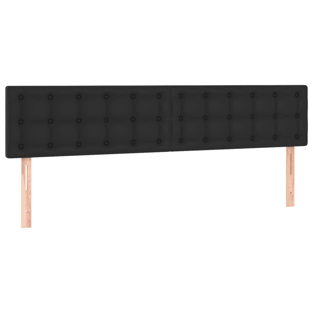 Krevet box spring s madracem LED crni 120 x 190 cm umjetna koža