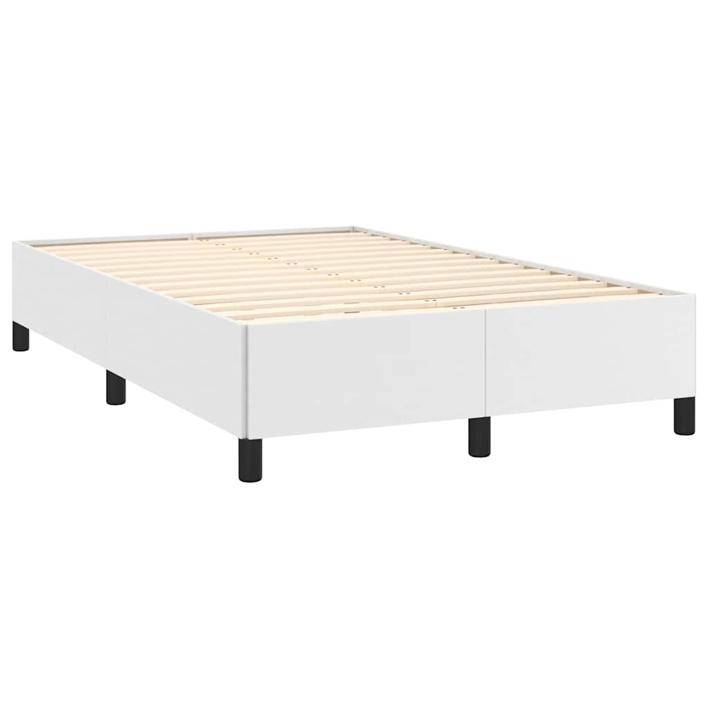 Krevet box spring s madracem LED bijeli 120x190 cm umjetna koža