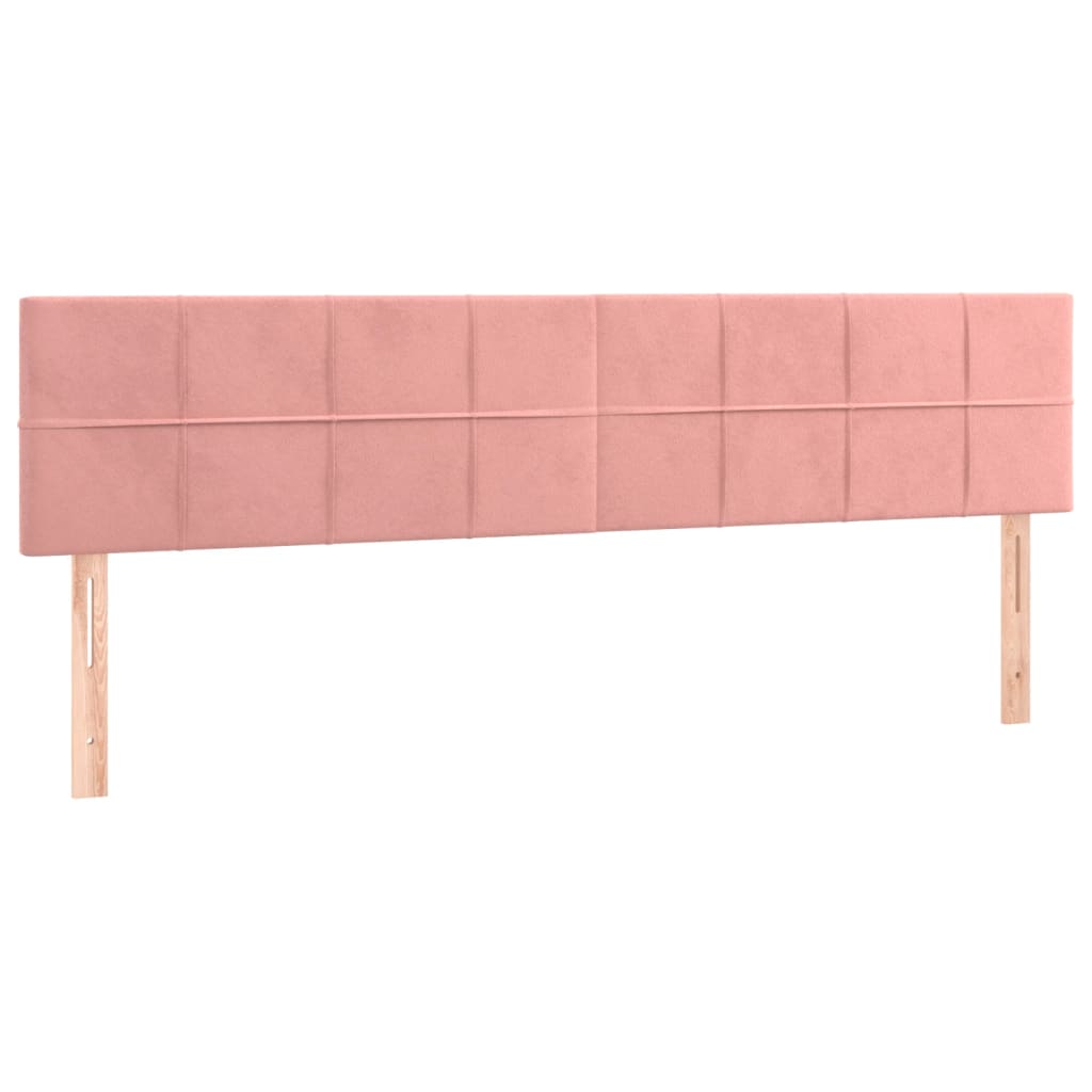 Krevet box spring s madracem LED ružičasti 120x190cm baršunasti