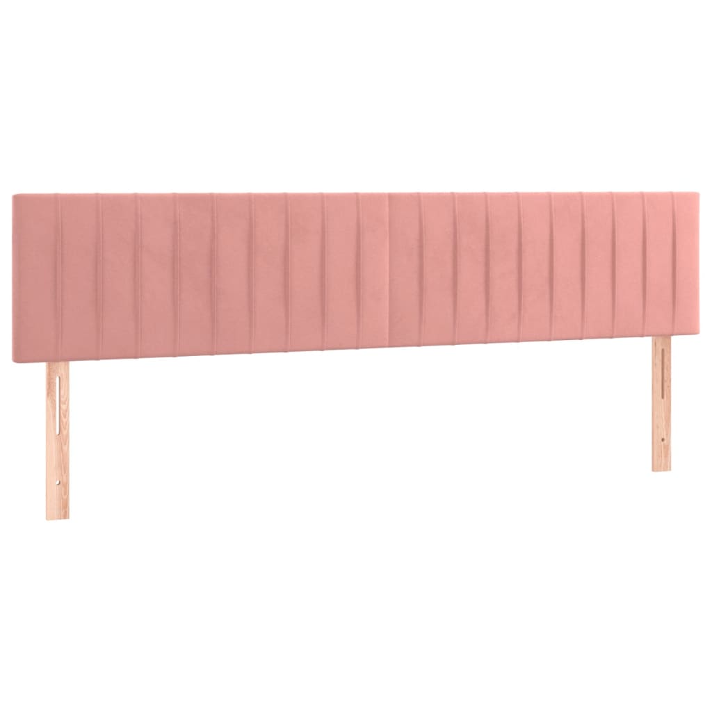 Krevet box spring s madracem LED ružičasti 120x190cm baršunasti