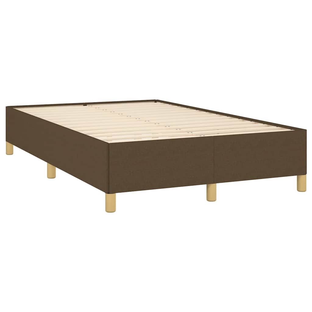 Krevet box spring s madracem tamnosmeđi 120 x 190 cm od tkanine