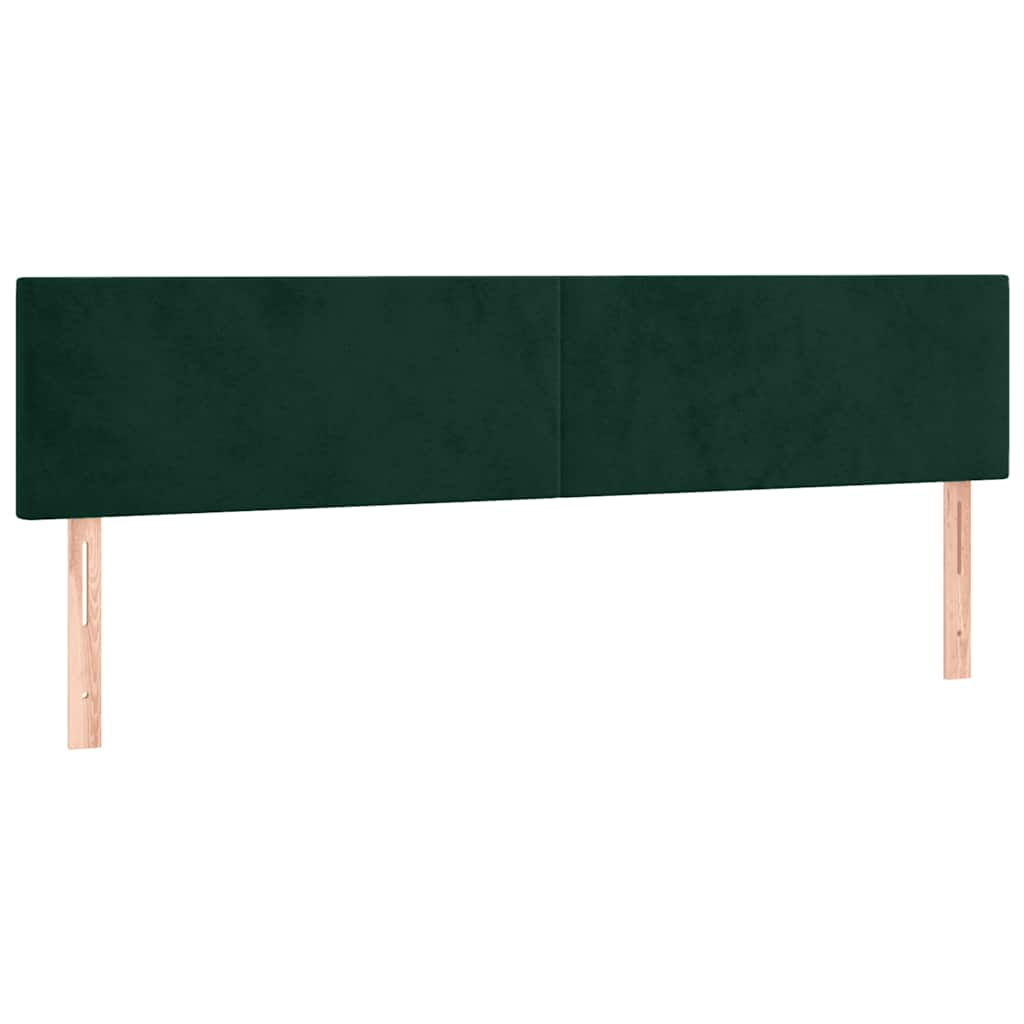Krevet box spring s madracem tamnozeleni 120x190 cm baršunasti