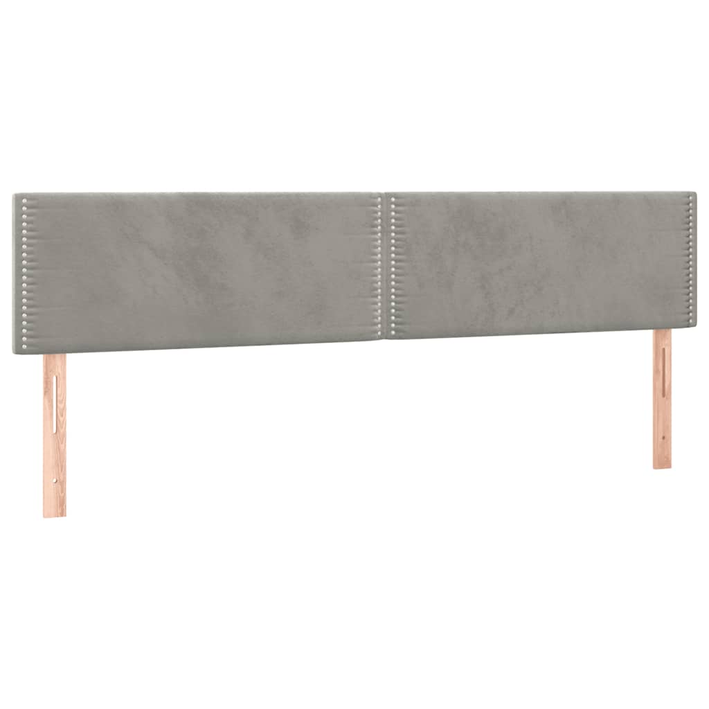 Krevet s oprugama i madracem svjetlosivi 120x190 cm baršunasti