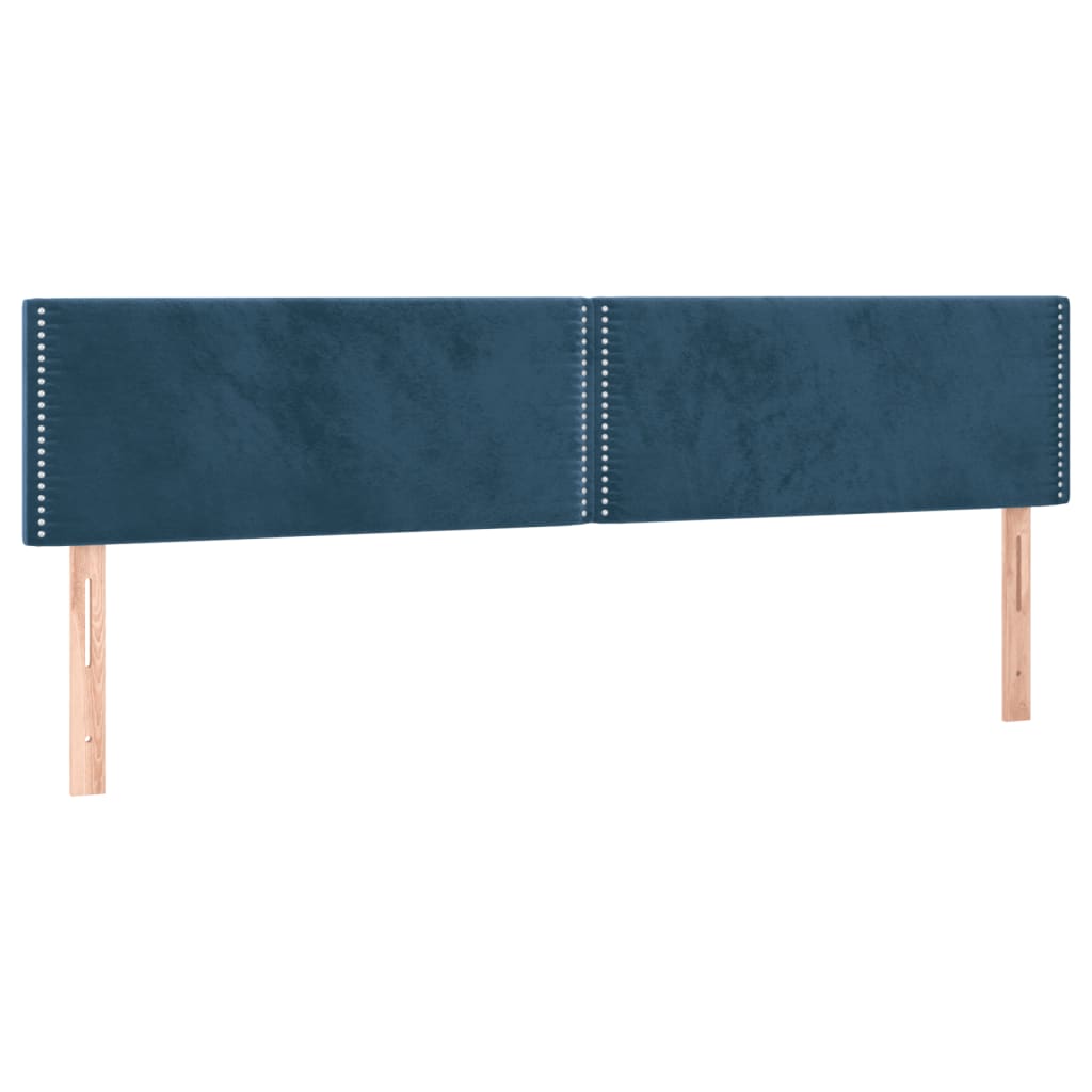 Krevet s oprugama i madracem tamnoplavi 120 x 190 cm baršun