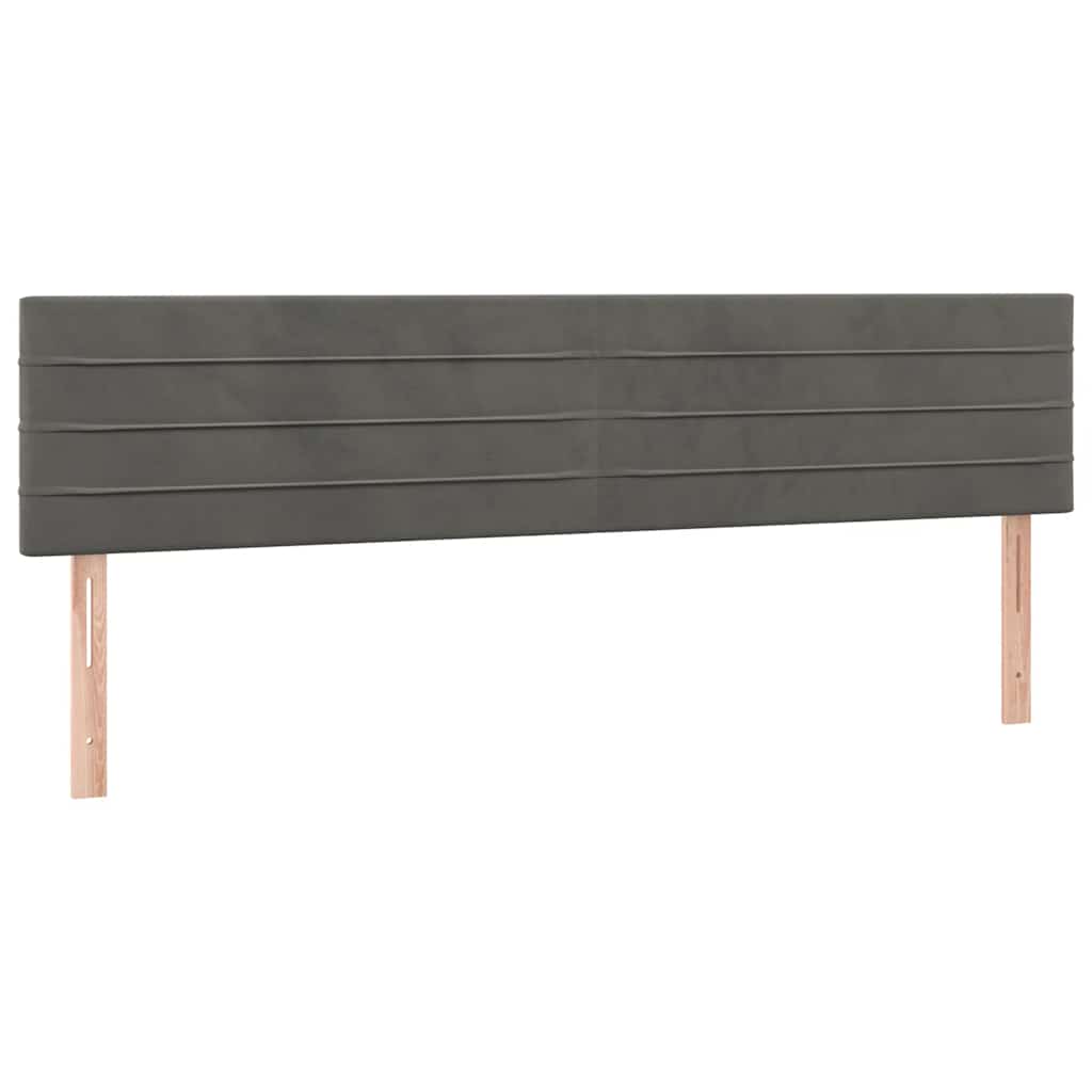 Krevet box spring s madracem tamnosivi 120 x 190 cm baršun