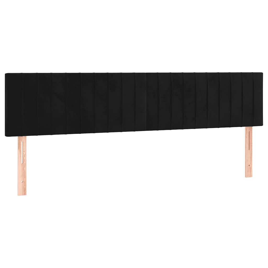 Krevet box spring s madracem crni 120 x 190 cm baršunasti