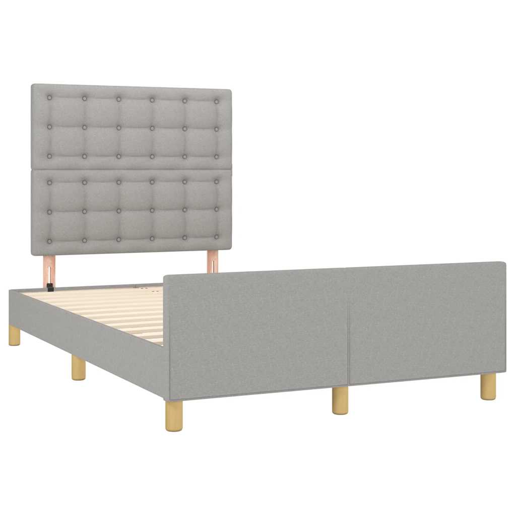 Okvir za krevet bez madraca svjetlosivi 120x190 cm od tkanine