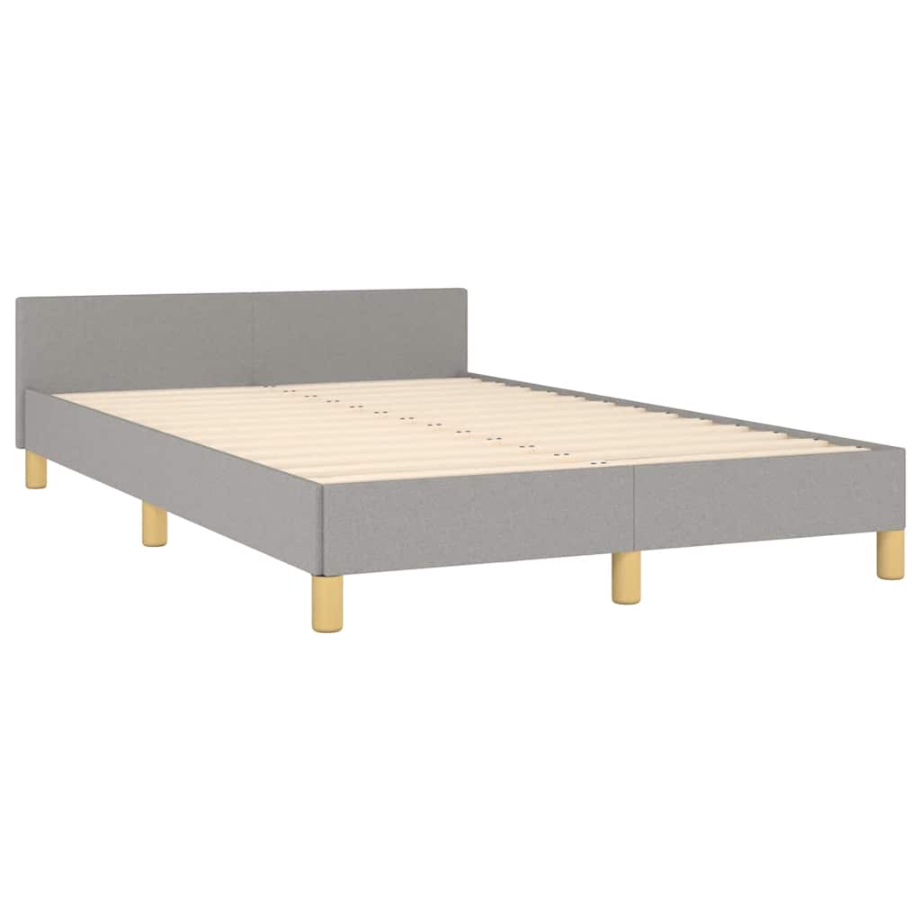 Okvir za krevet bez madraca svjetlosivi 120x190 cm od tkanine