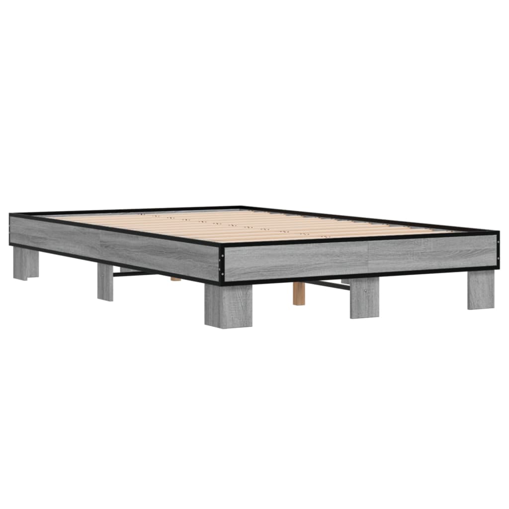 Okvir kreveta boja hrasta 140x200cm konstruirano drvo i metal