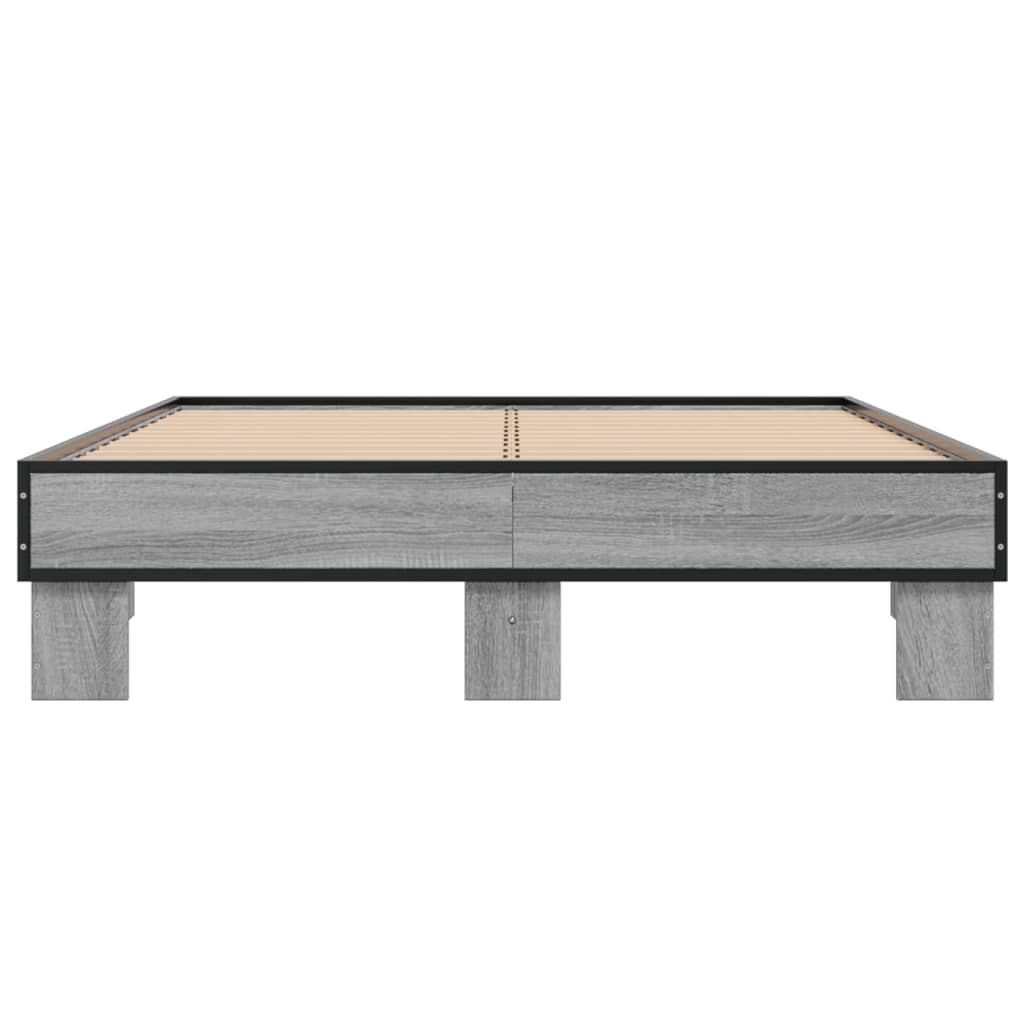 Okvir kreveta boja hrasta 140x200cm konstruirano drvo i metal