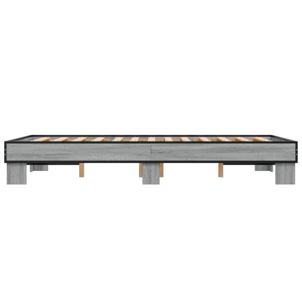 Okvir kreveta boja hrasta 140x200cm konstruirano drvo i metal