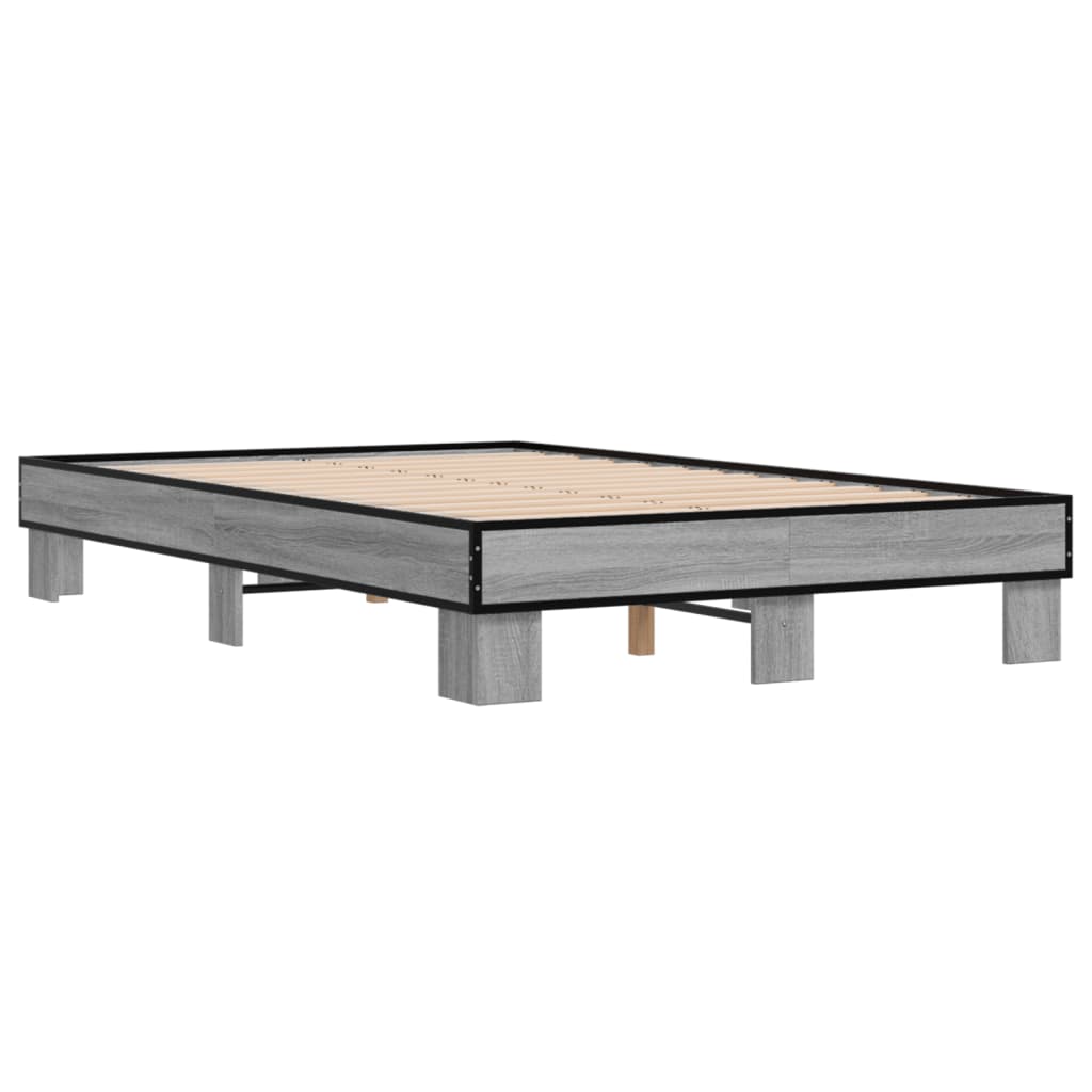 Okvir kreveta boja hrasta 140x200cm konstruirano drvo i metal