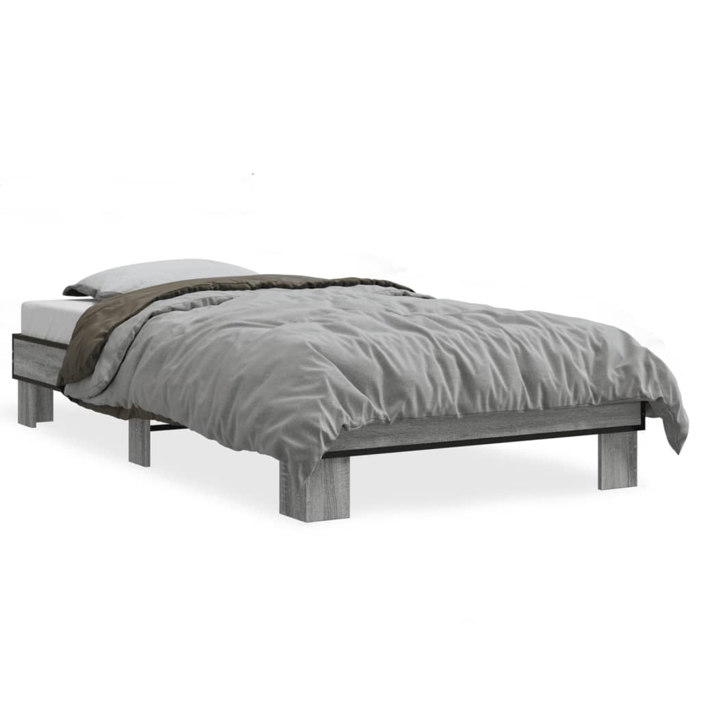 Okvir za krevet boja hrasta 75 x 190 cm od konstruiranog drva