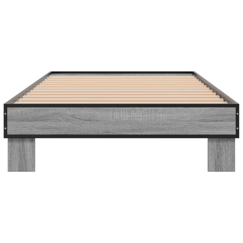 Okvir za krevet boja hrasta 75 x 190 cm od konstruiranog drva