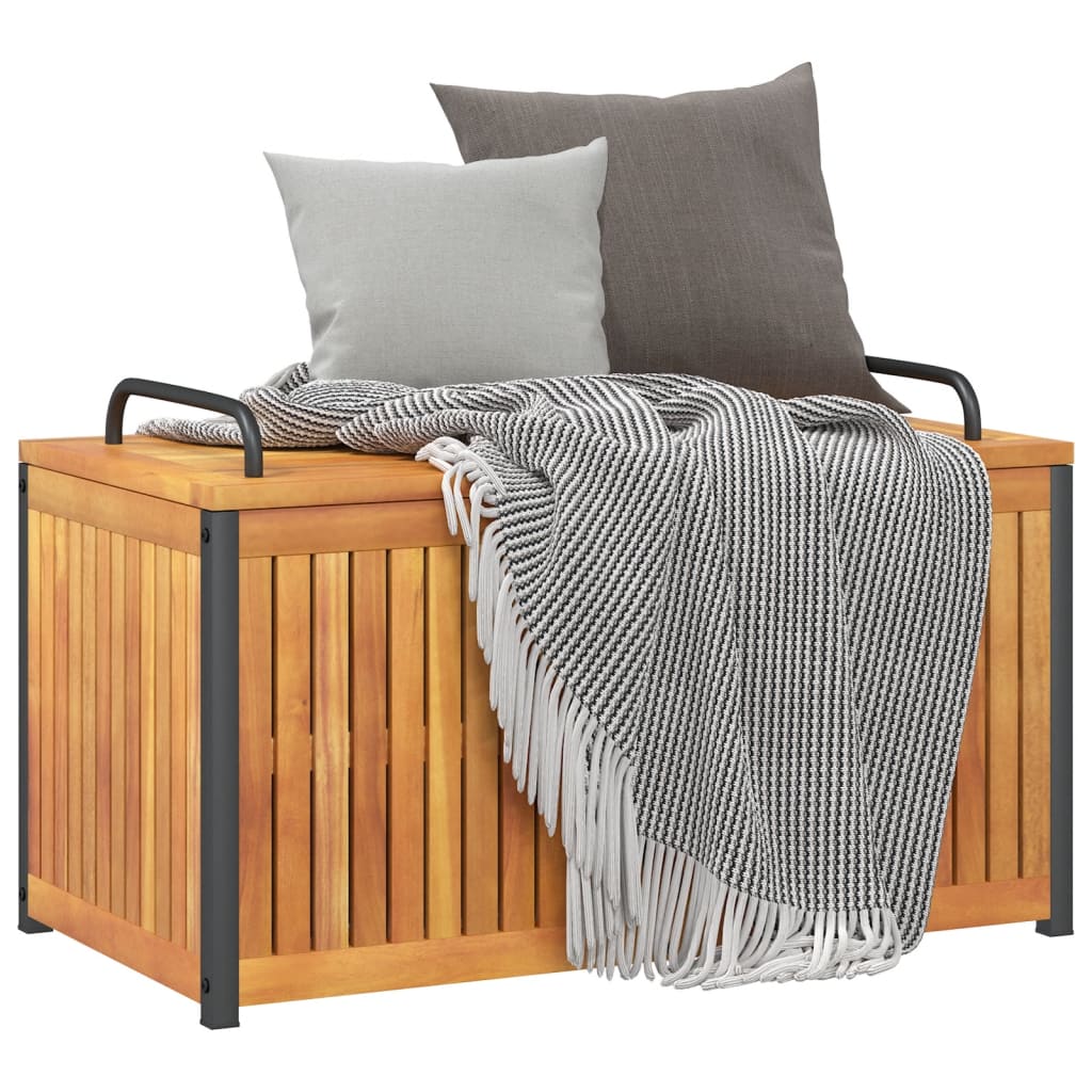 Vanjska kutija za jastuke 85x45x45/53 cm masivno drvo i čelik