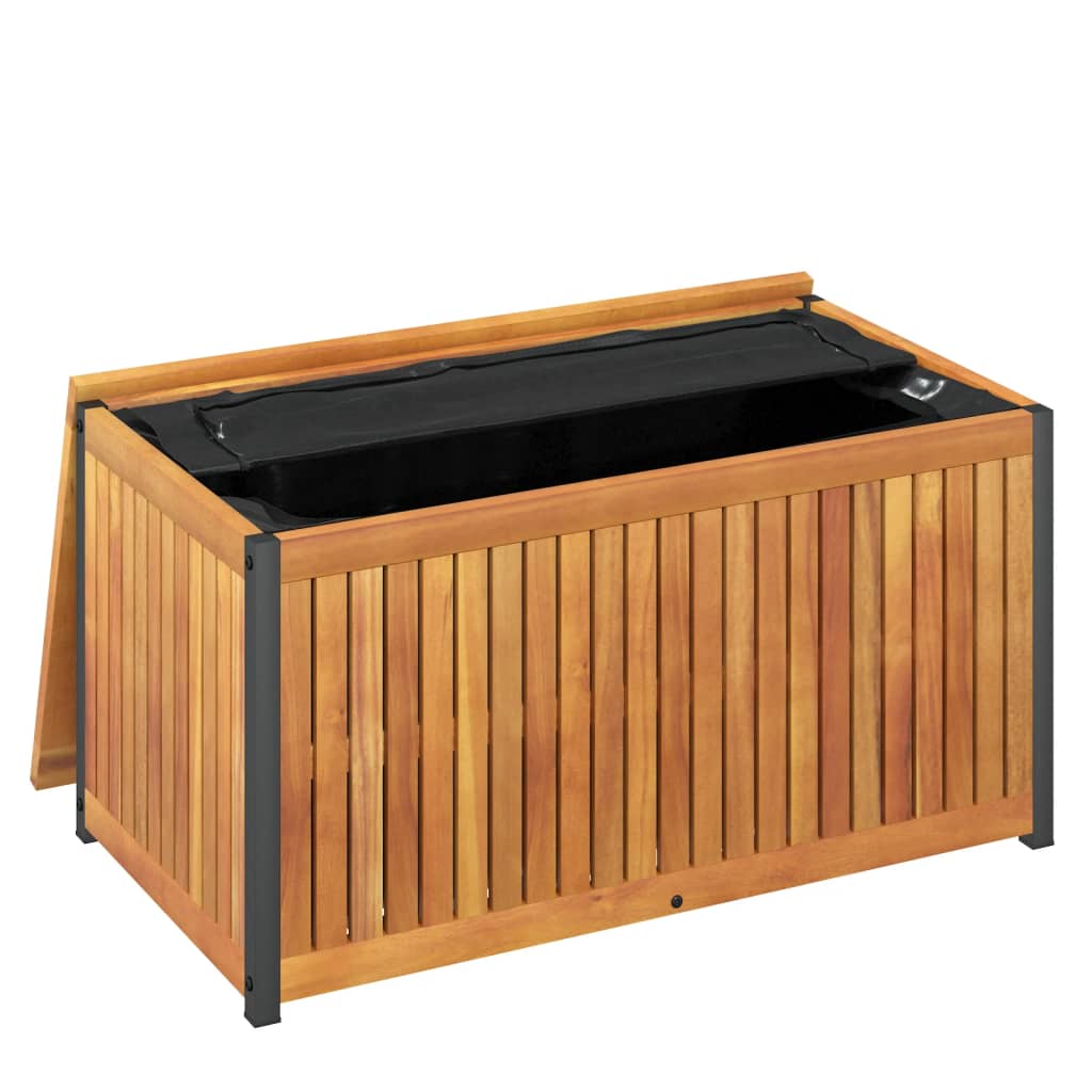 Vanjska kutija za jastuke 85x45x45/53 cm masivno drvo i čelik