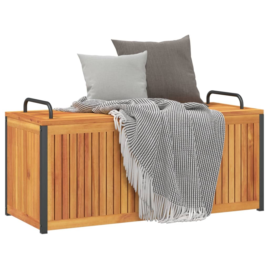 Vanjska kutija za jastuke 110x45x42/53 cm masivno drvo i čelik