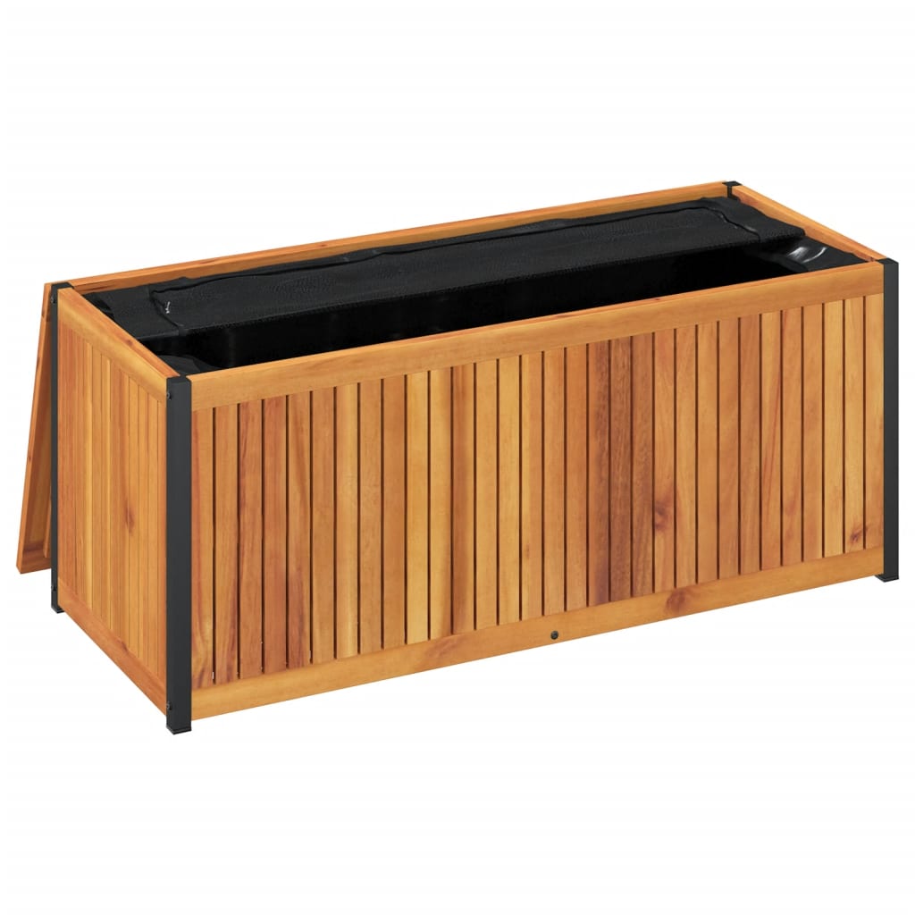 Vanjska kutija za jastuke 110x45x42/53 cm masivno drvo i čelik