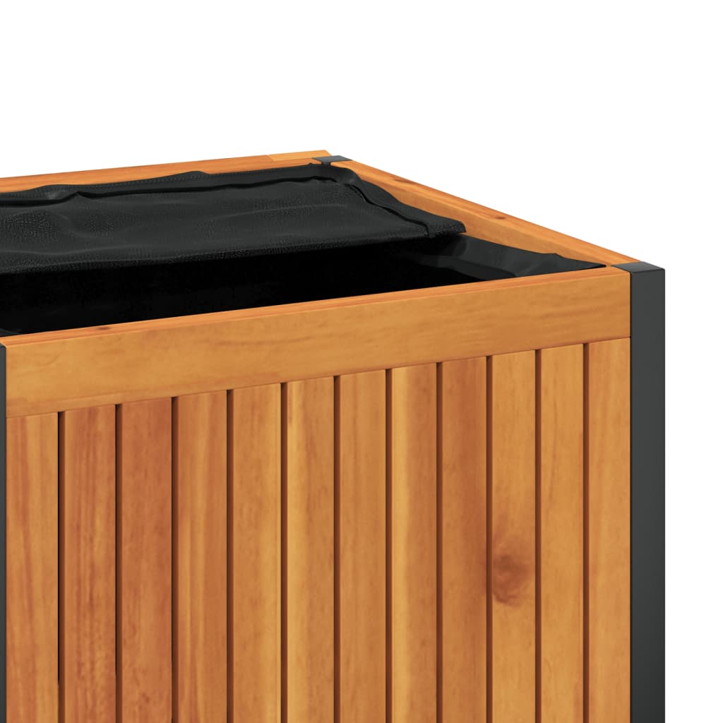 Vanjska kutija za jastuke 110x45x42/53 cm masivno drvo i čelik