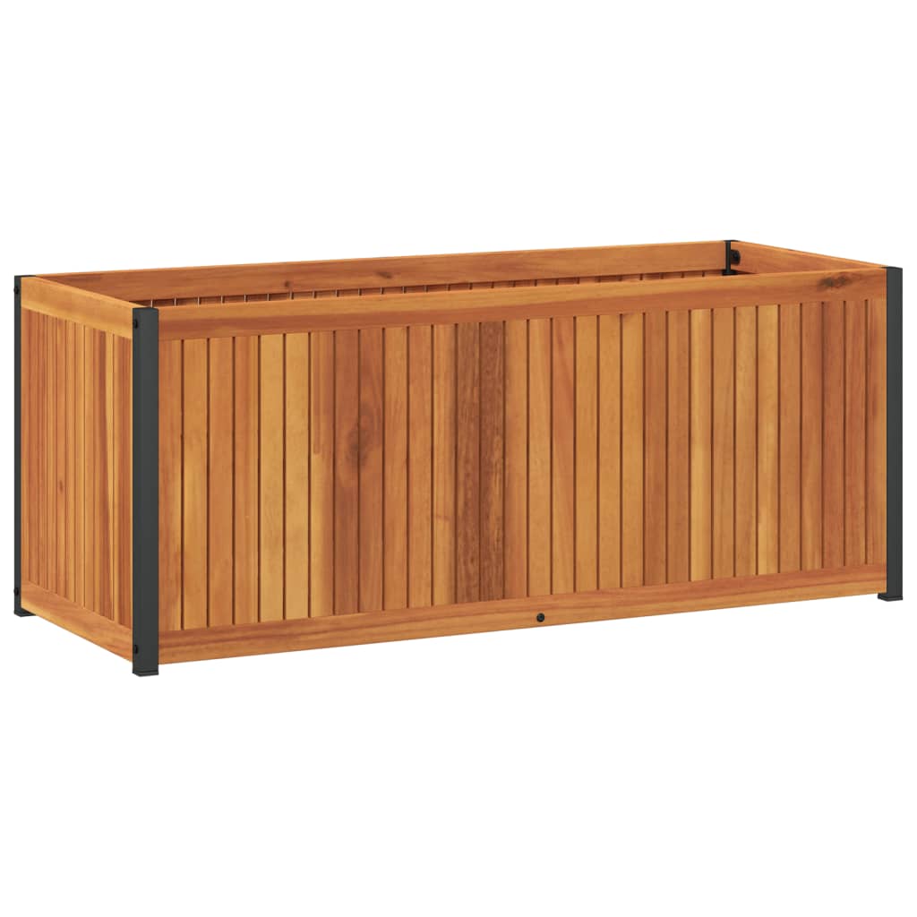 Vrtna sadilica 110 x 45 x 44 cm masivno bagremovo drvo i čelik