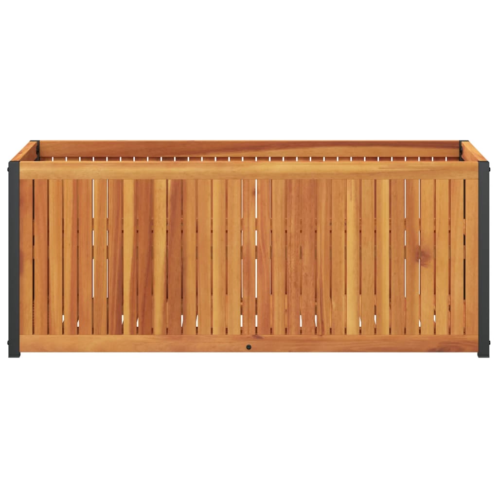 Vrtna sadilica 110 x 45 x 44 cm masivno bagremovo drvo i čelik