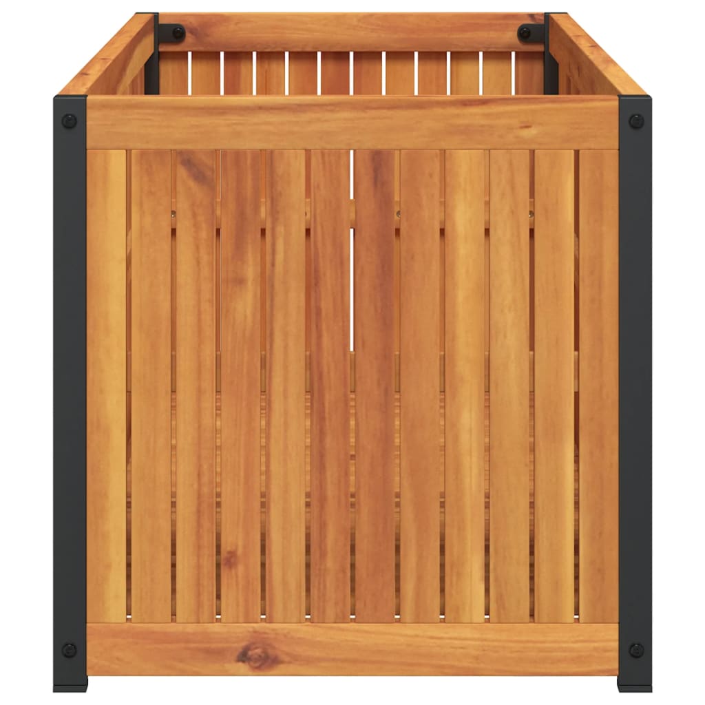 Vrtna sadilica 110 x 45 x 44 cm masivno bagremovo drvo i čelik