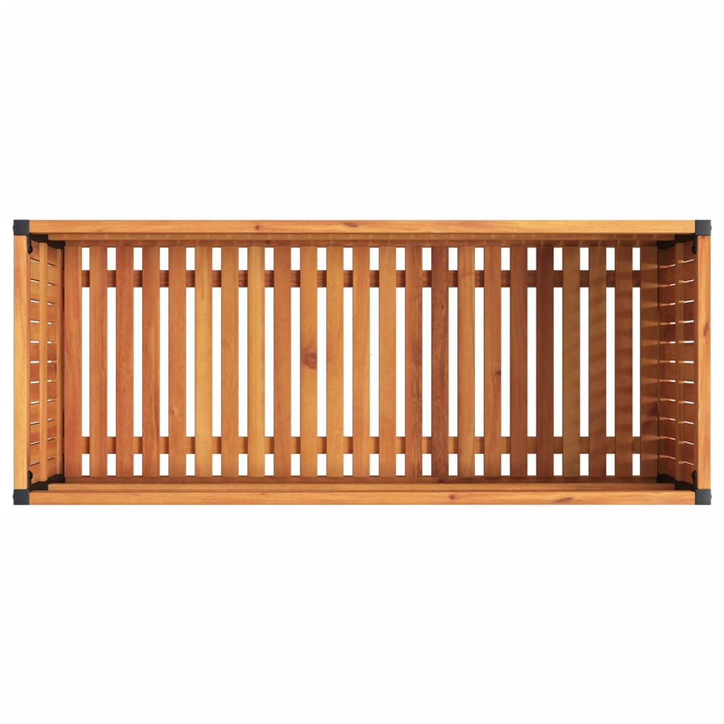 Vrtna sadilica 110 x 45 x 44 cm masivno bagremovo drvo i čelik