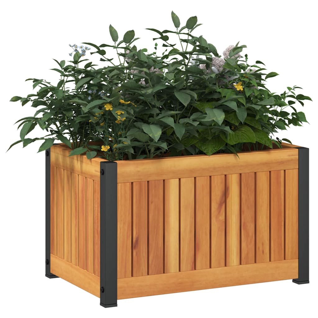 Vrtna sadilica 45 x 30 x 27,5 cm masivno bagremovo drvo i čelik