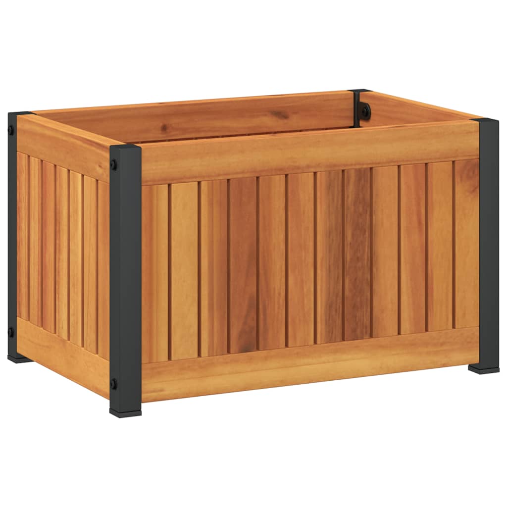 Vrtna sadilica 45 x 30 x 27,5 cm masivno bagremovo drvo i čelik
