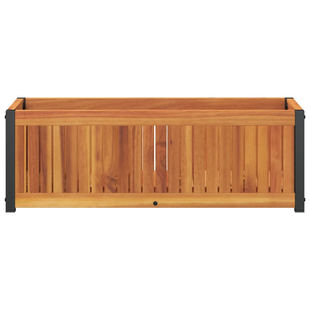 Vrtna sadilica 80 x 30 x 27,5 cm masivno bagremovo drvo i čelik