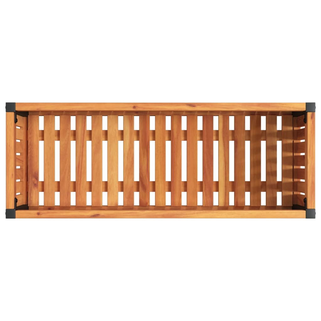 Vrtna sadilica 80 x 30 x 27,5 cm masivno bagremovo drvo i čelik