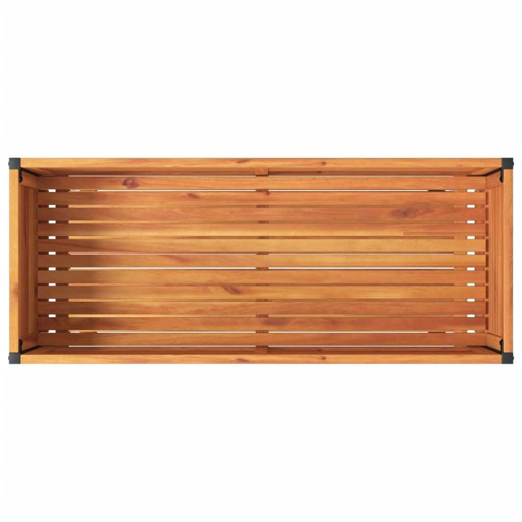 Vrtna sadilica s policom 110 x 45 x 80 cm masivno drvo i čelik