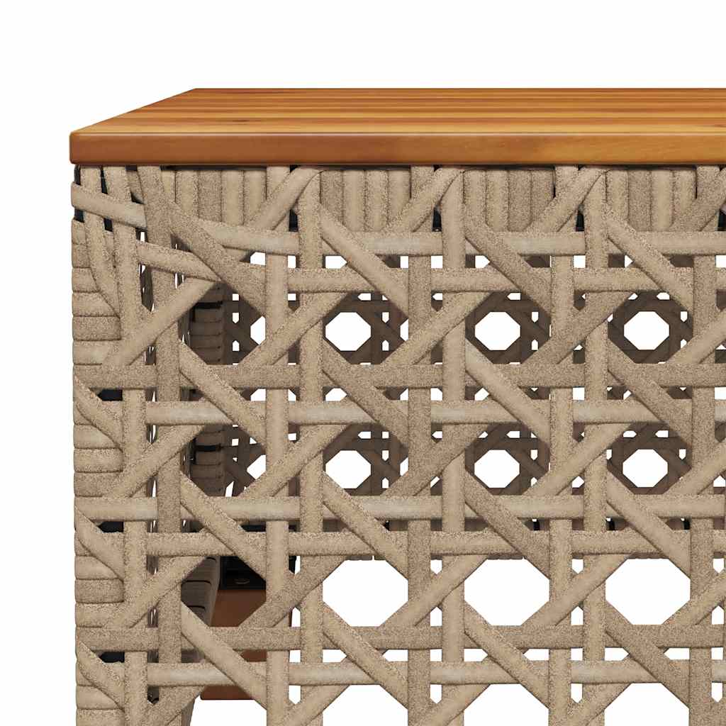 6-dijelni set vrtnih sofa s jastucima bež od poliratana 55 x 55 x 36 cm