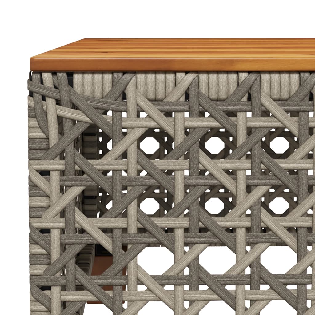 7-dijelni set vrtnih sofa sivi od poliratana Siva 55 x 55 x 36 cm