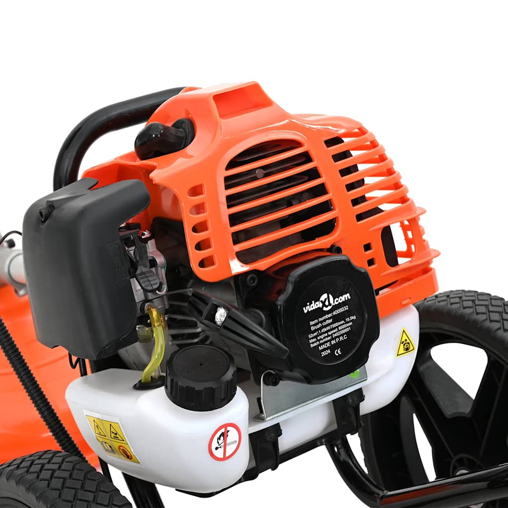 Trimer s kotačima narančaste boje 52 cc 1,45 kW