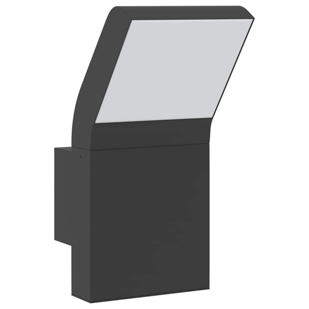 Vanjske LED zidne svjetiljke 2 kom crne od lijevanog aluminija