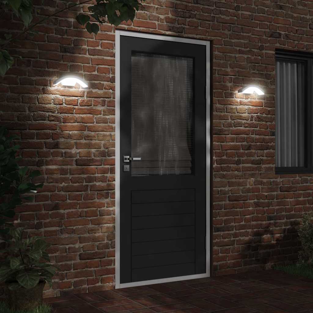 Vanjske LED zidne svjetiljke 2kom bijele od lijevanog aluminija