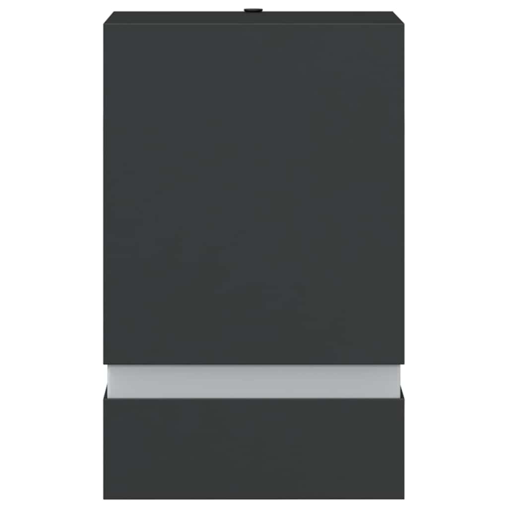 Vanjska zidna svjetiljka crna od nehrđajućeg čelika 9.5 x 7.5 x 15 cm