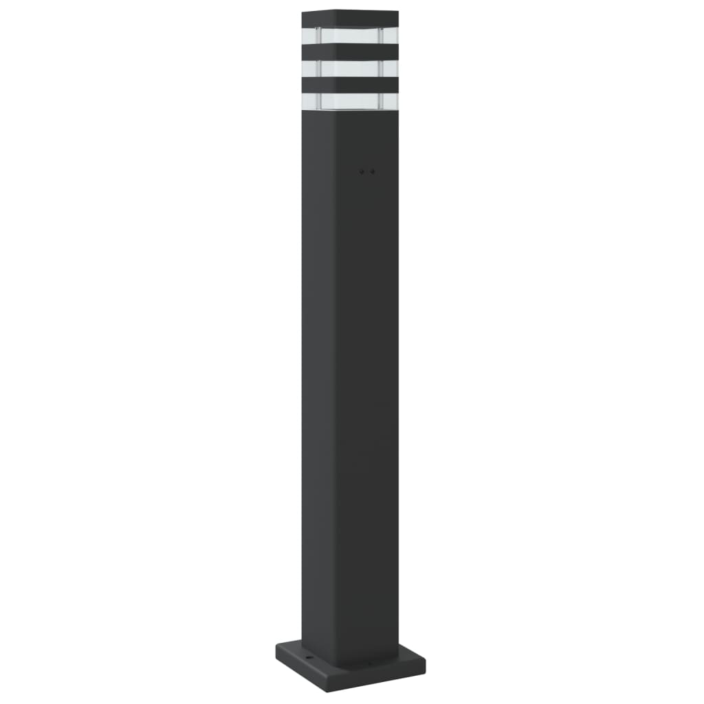 Vanjske podne svjetiljke 3 kom crne 80 cm aluminijske