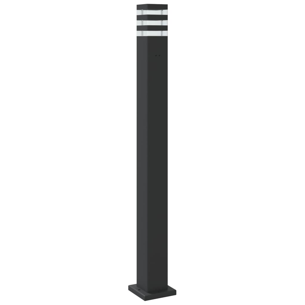 Vanjska podna svjetiljka crna 110 cm aluminijska