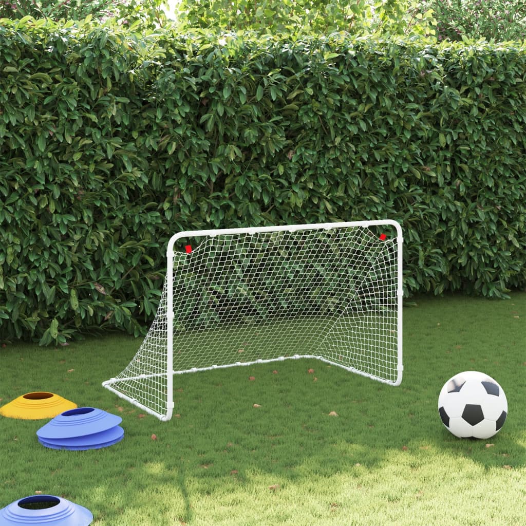 Nogometni gol Bijeli 122x81x81 cm Čelik