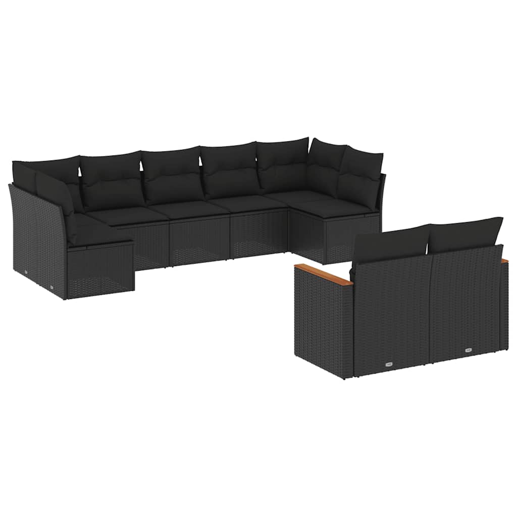 9-dijelni set vrtnih sofa od poliratana s jastucima
