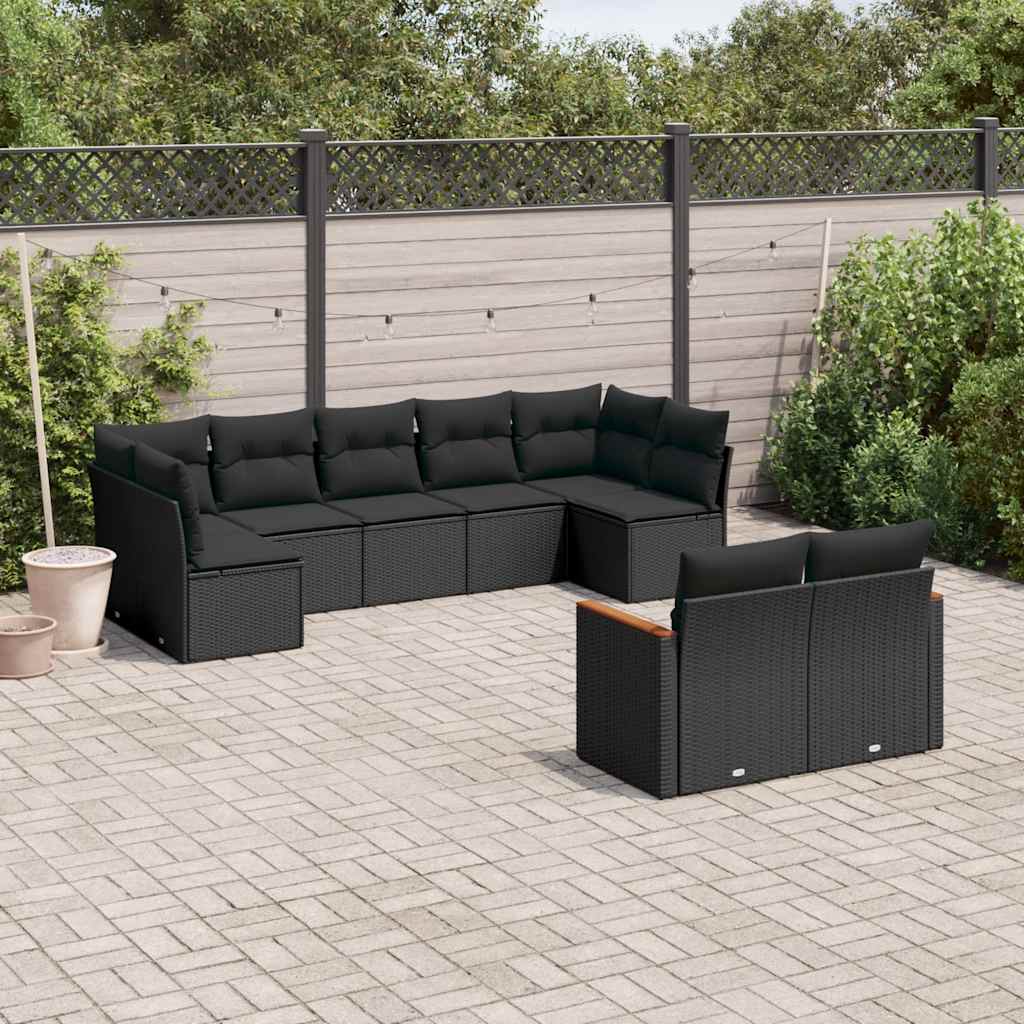 9-dijelni set vrtnih sofa od poliratana s jastucima