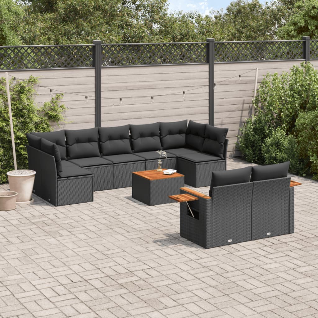 9-dijelni set vrtnih sofa od poliratana s jastucima